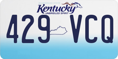 KY license plate 429VCQ