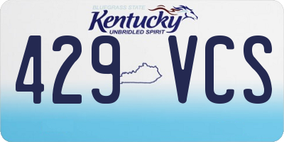 KY license plate 429VCS