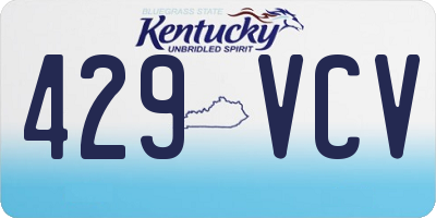 KY license plate 429VCV