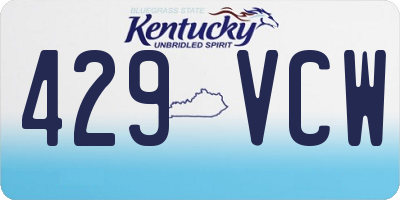 KY license plate 429VCW