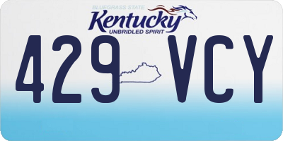 KY license plate 429VCY