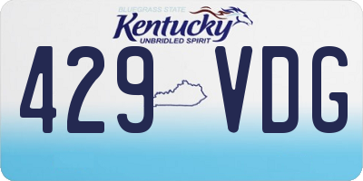 KY license plate 429VDG