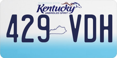 KY license plate 429VDH