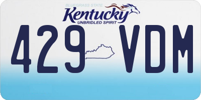 KY license plate 429VDM
