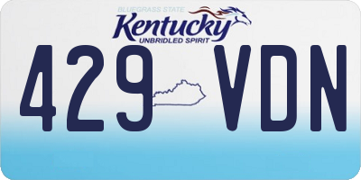 KY license plate 429VDN