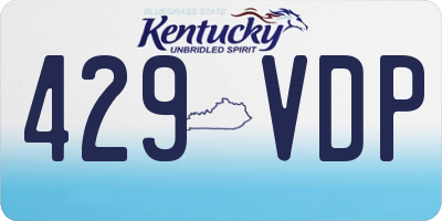 KY license plate 429VDP