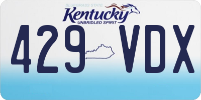 KY license plate 429VDX
