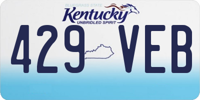 KY license plate 429VEB