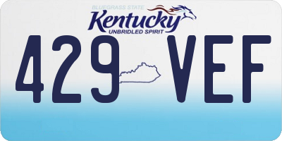 KY license plate 429VEF
