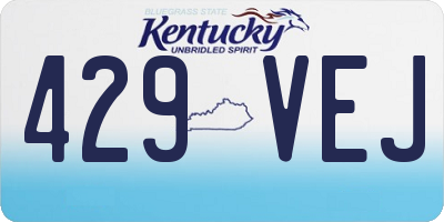 KY license plate 429VEJ