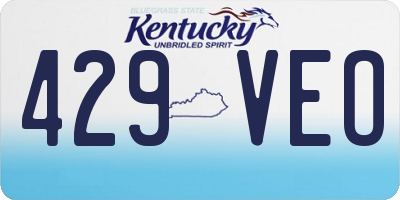 KY license plate 429VEO