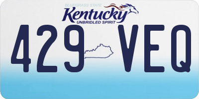 KY license plate 429VEQ