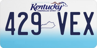 KY license plate 429VEX