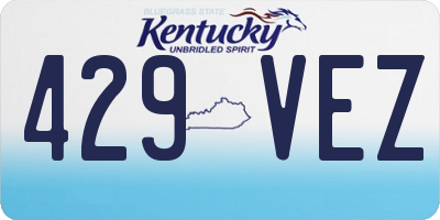 KY license plate 429VEZ