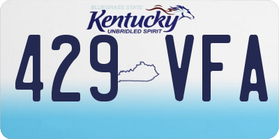 KY license plate 429VFA