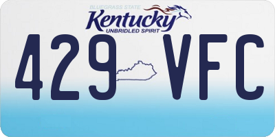 KY license plate 429VFC