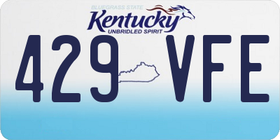 KY license plate 429VFE