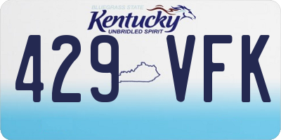 KY license plate 429VFK