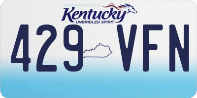 KY license plate 429VFN