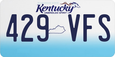 KY license plate 429VFS