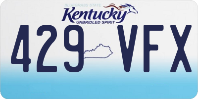 KY license plate 429VFX