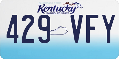 KY license plate 429VFY