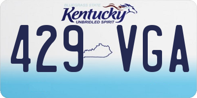 KY license plate 429VGA