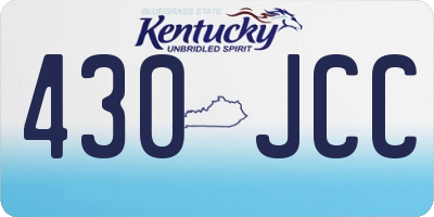 KY license plate 430JCC
