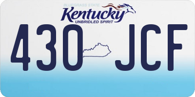 KY license plate 430JCF