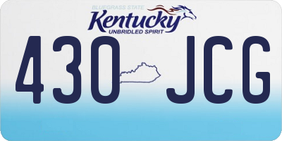 KY license plate 430JCG