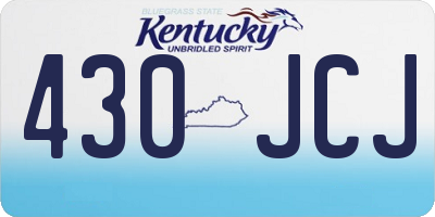 KY license plate 430JCJ