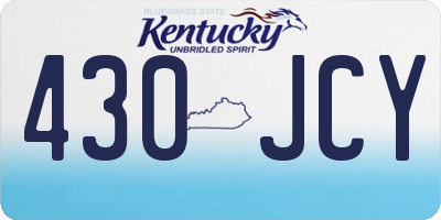 KY license plate 430JCY