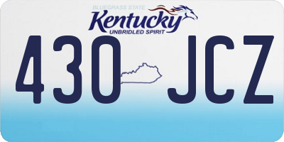 KY license plate 430JCZ