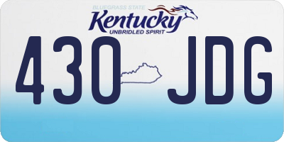 KY license plate 430JDG