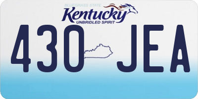 KY license plate 430JEA