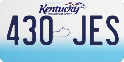 KY license plate 430JES