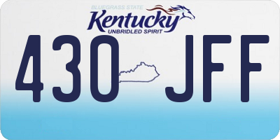 KY license plate 430JFF