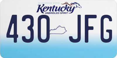 KY license plate 430JFG