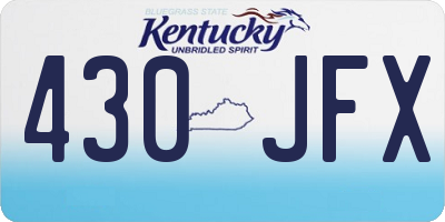 KY license plate 430JFX