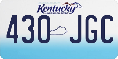 KY license plate 430JGC