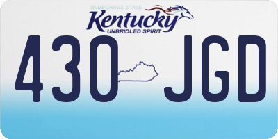 KY license plate 430JGD