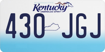 KY license plate 430JGJ