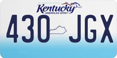 KY license plate 430JGX