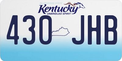 KY license plate 430JHB