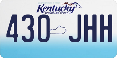 KY license plate 430JHH