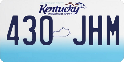 KY license plate 430JHM