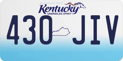 KY license plate 430JIV