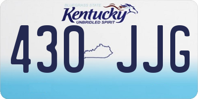 KY license plate 430JJG