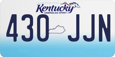 KY license plate 430JJN