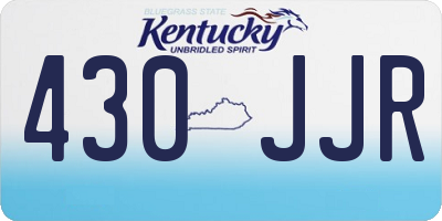 KY license plate 430JJR